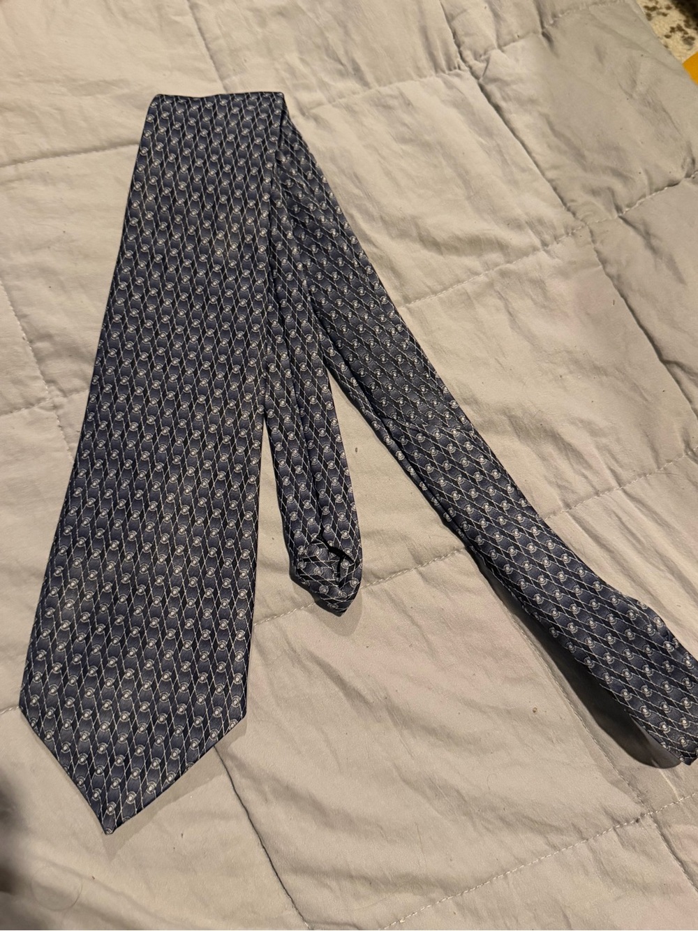 Men's Navy Geometric Pattern Tie